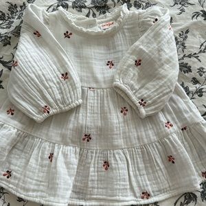 Cat & Jack White Dress with Red Accents